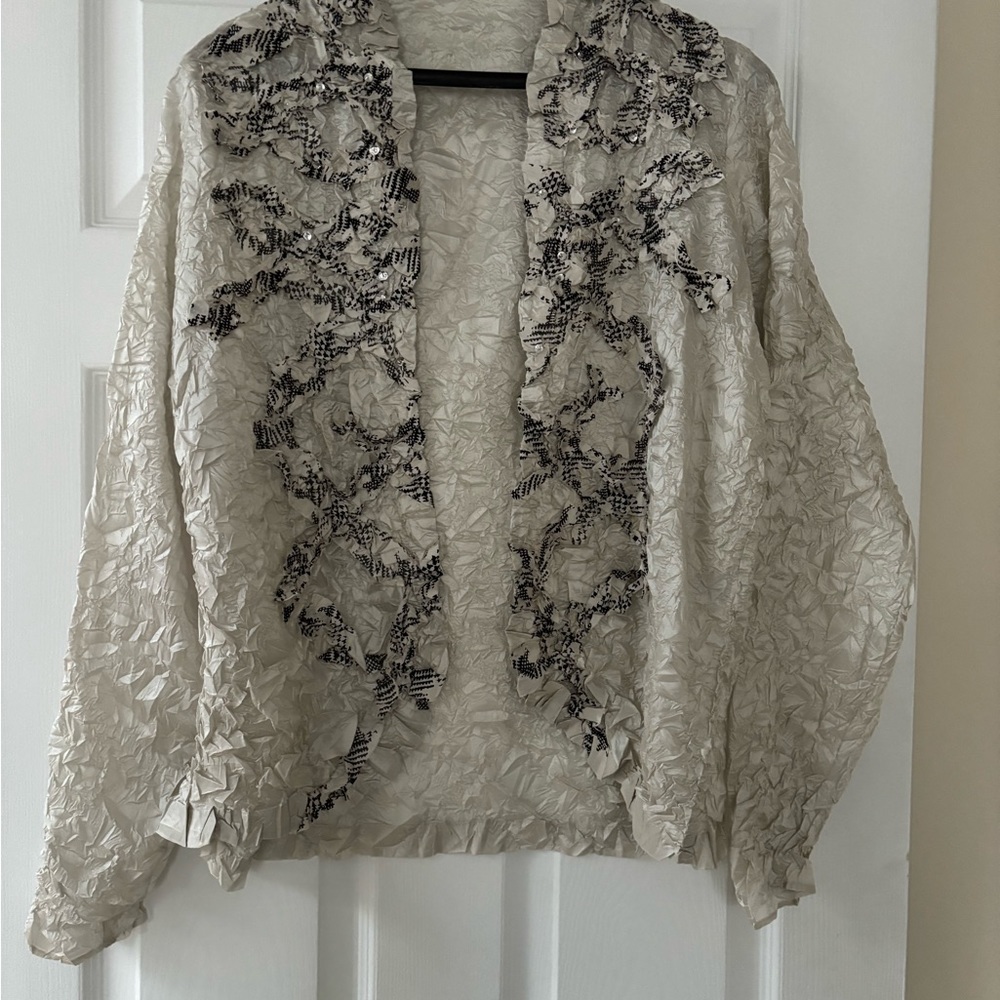 Japanese brand pleated cardigan